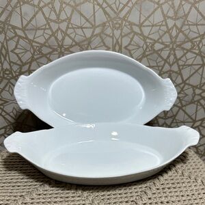Classic White Oval Serving Platters
